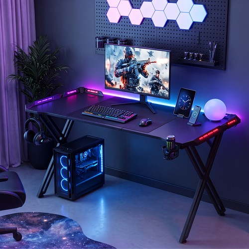 Gaming schreibtisch led - schreibtisch,