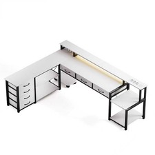 Weiß L Form Schreibtische mit