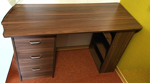 Schreibtisch braun holzoptik - schreibtisch, braun/holzoptik